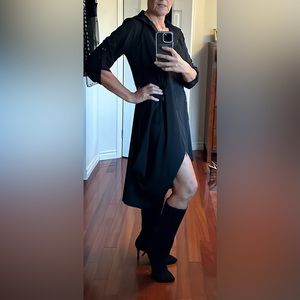 Black Linda coat dress